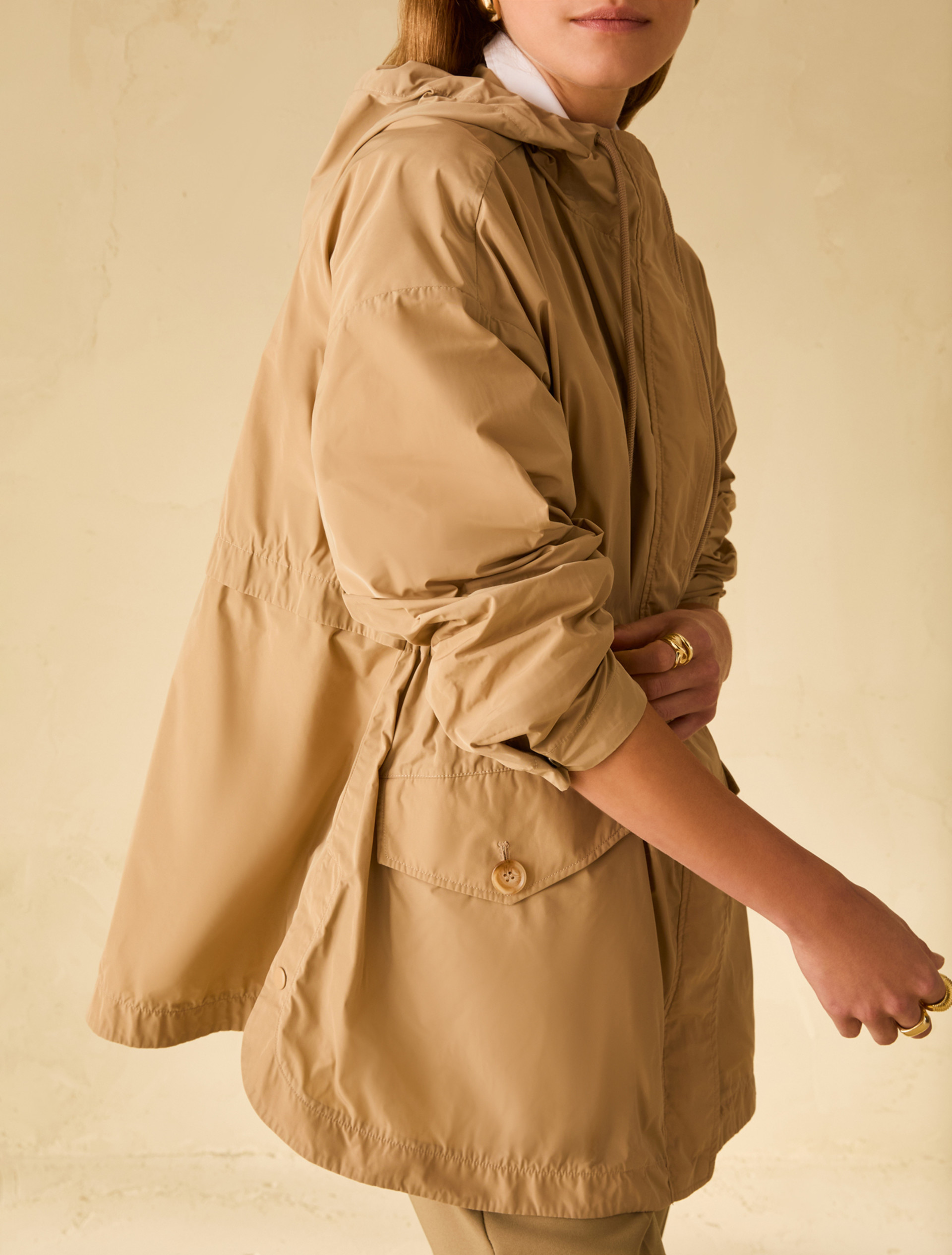 Lightweight water-repellent parka - CAMEL - pennyblack