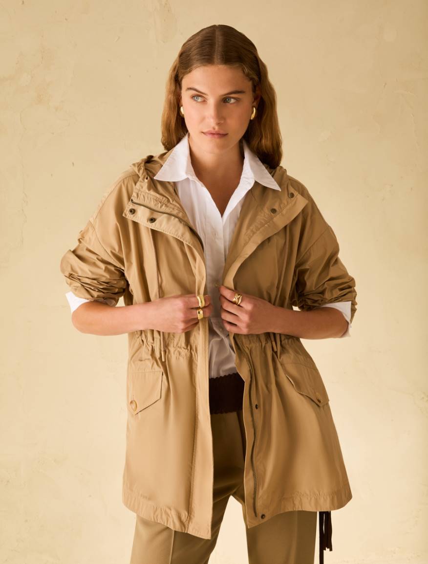 Lightweight water-repellent parka - CAMEL - Pennyblack