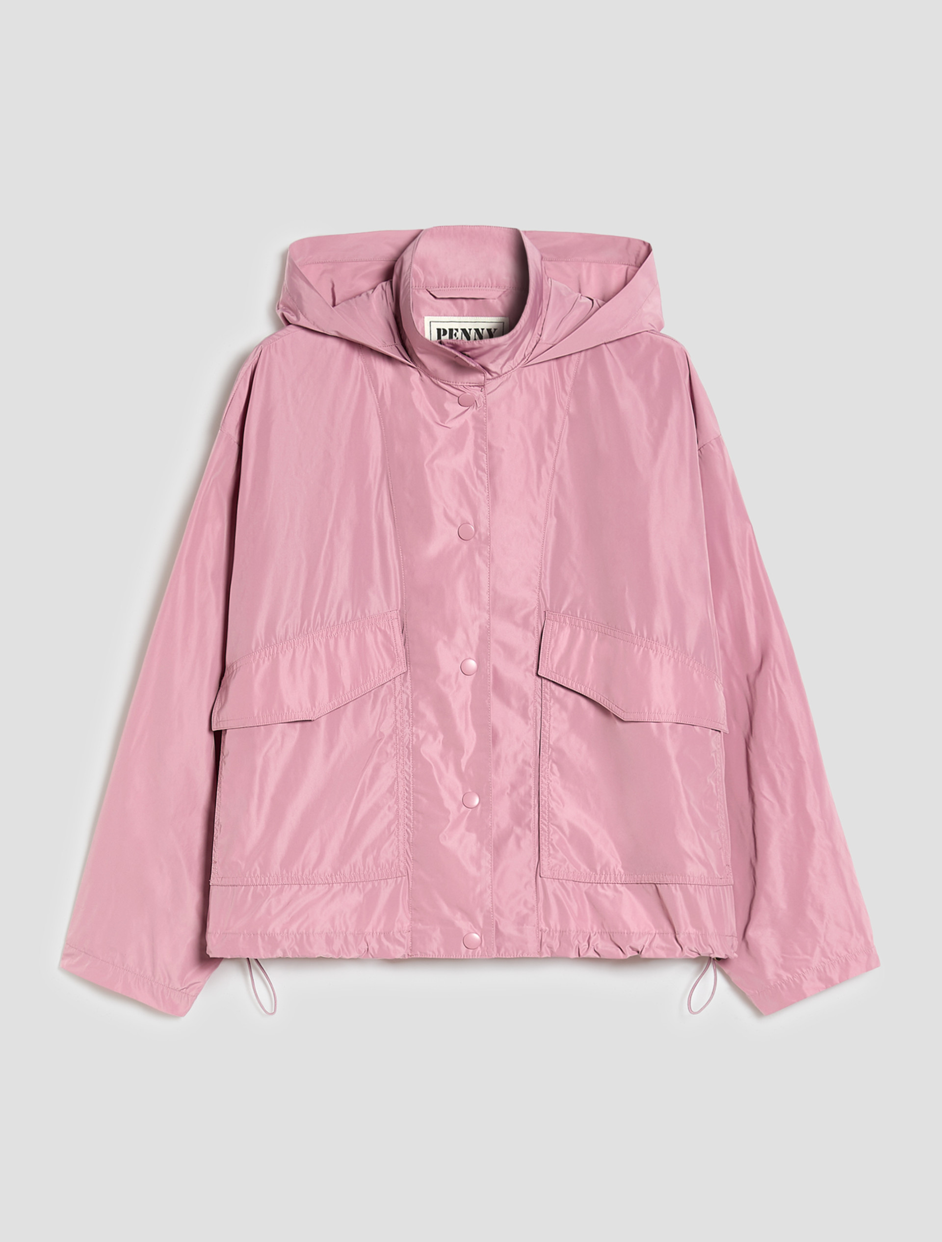 Lightweight water-repellent cropped parka - MAUVE - pennyblack