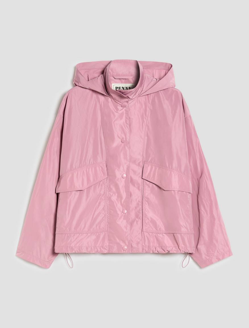 Lightweight water-repellent cropped parka - MAUVE - Pennyblack - 2