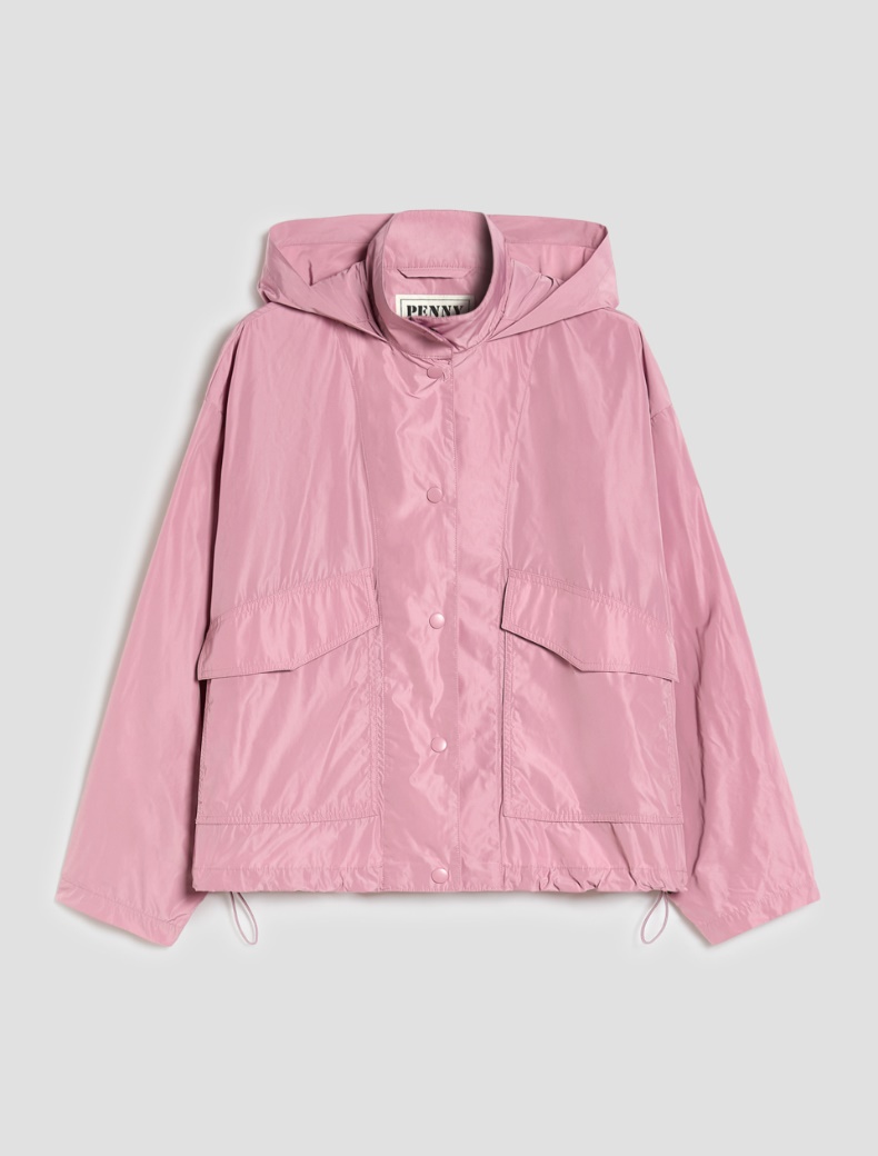 Lightweight water-repellent cropped parka - MAUVE - pennyblack