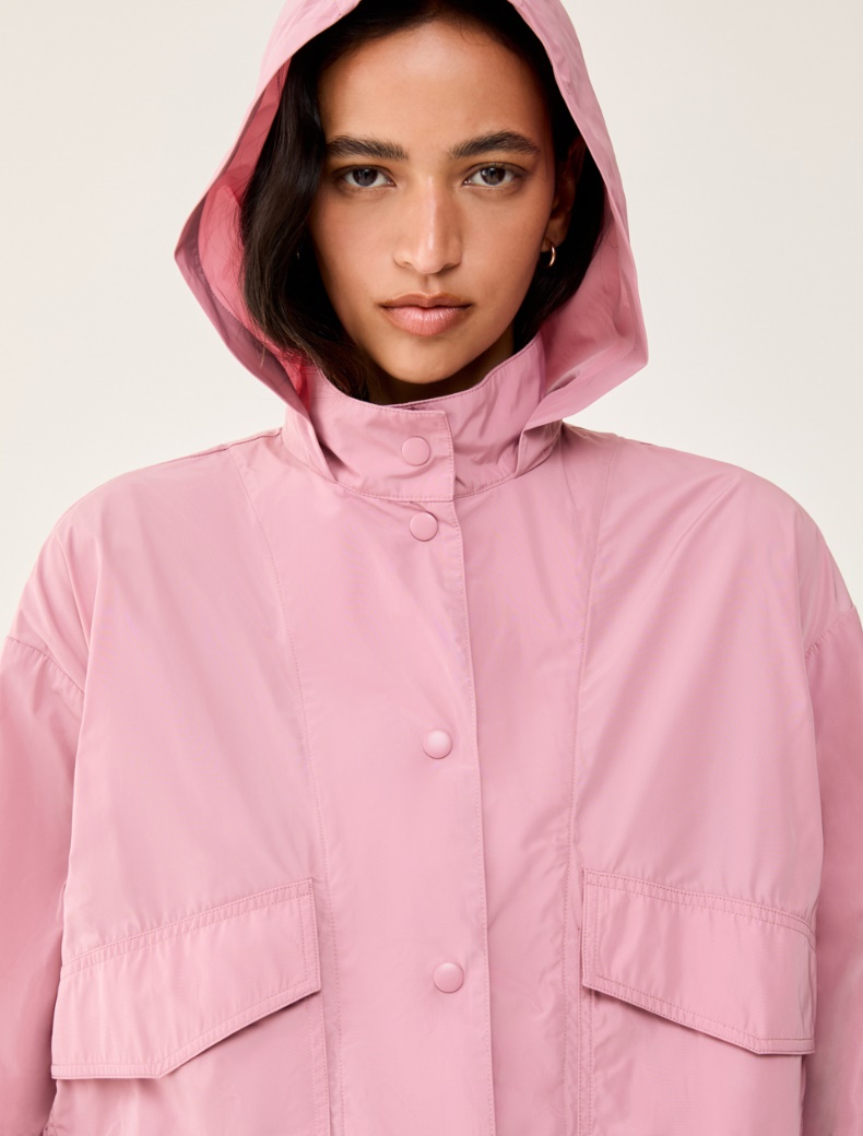 Lightweight water-repellent cropped parka - MAUVE - pennyblack
