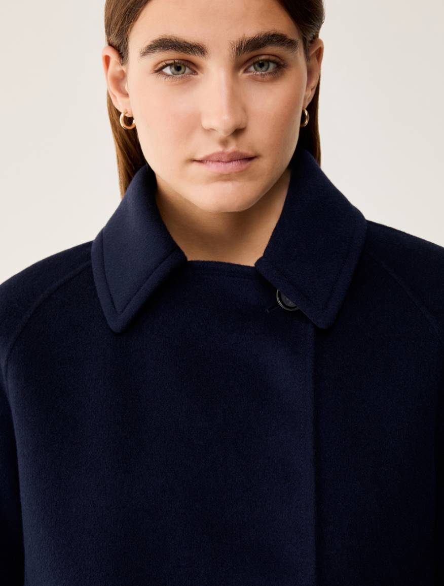 Double wool-blend pea coat - NAVY - Pennyblack - 4