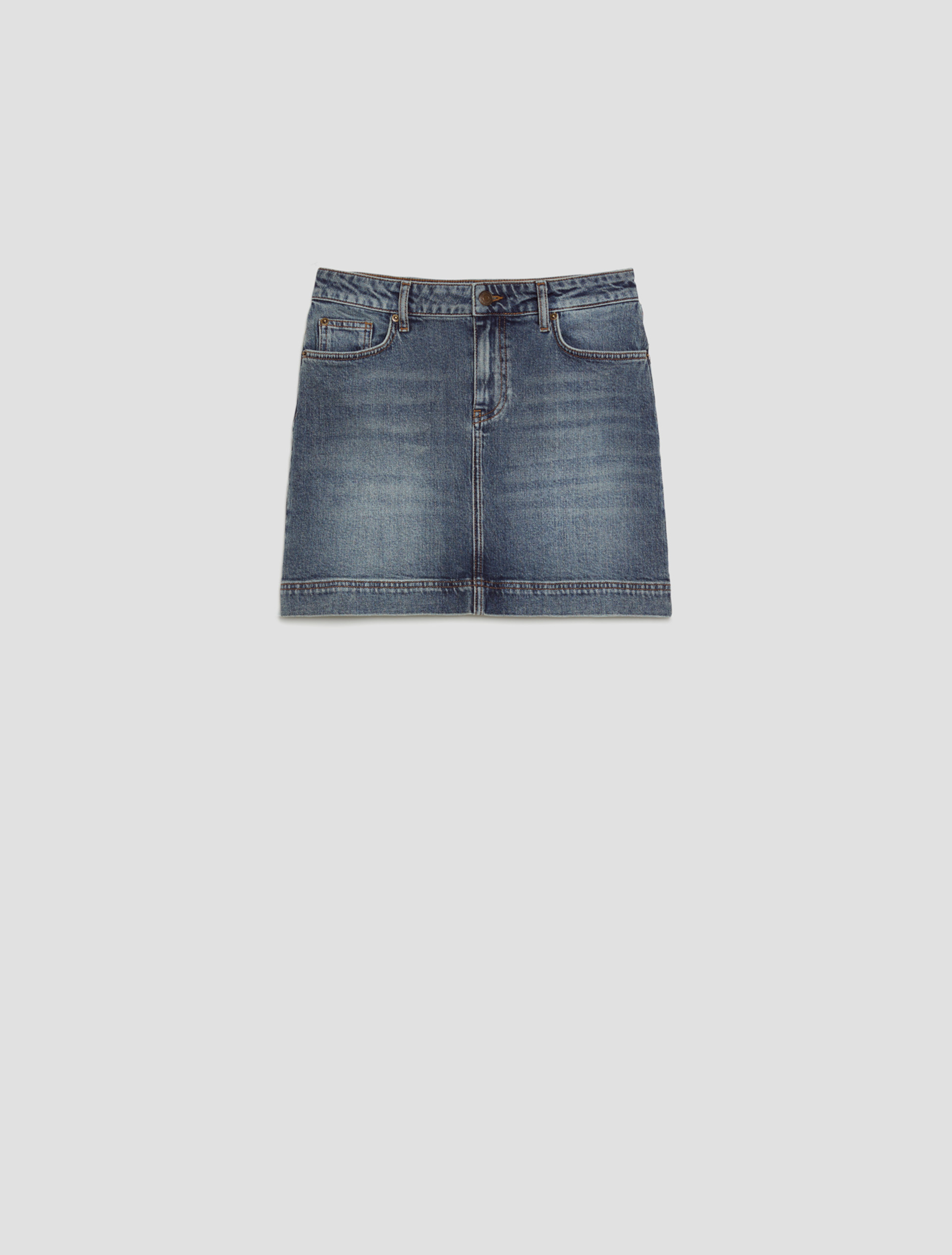 Denim mini skirt - BLUE JEANS - pennyblack