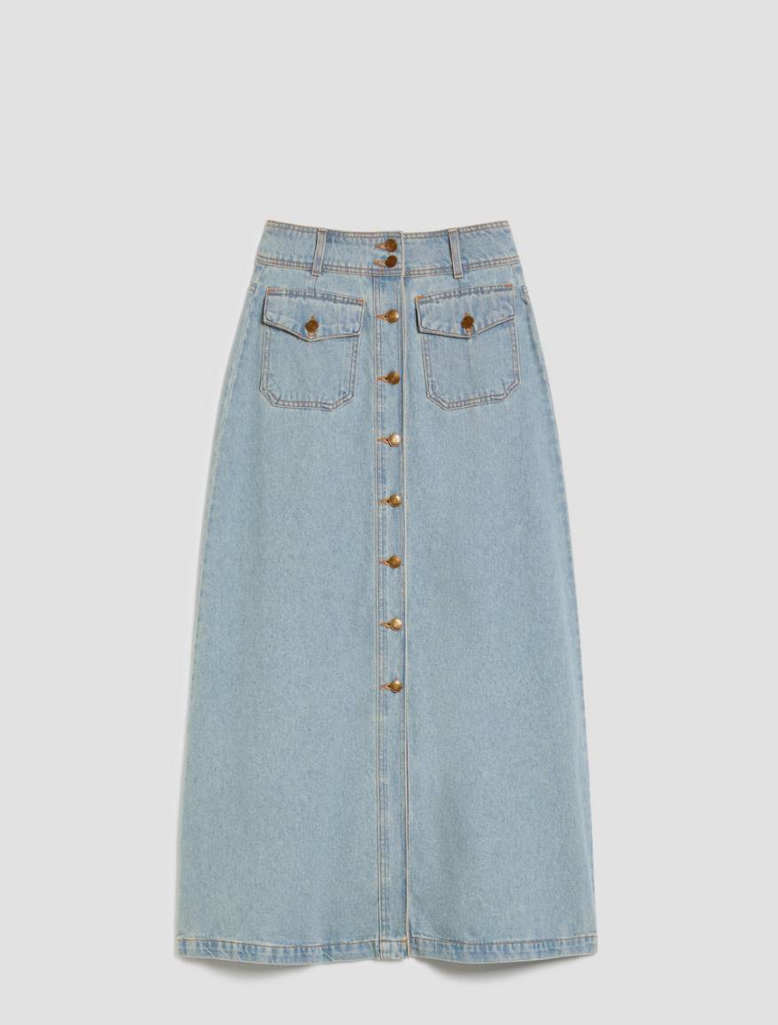 Long denim skirt - BLUE JEANS - Pennyblack - 2