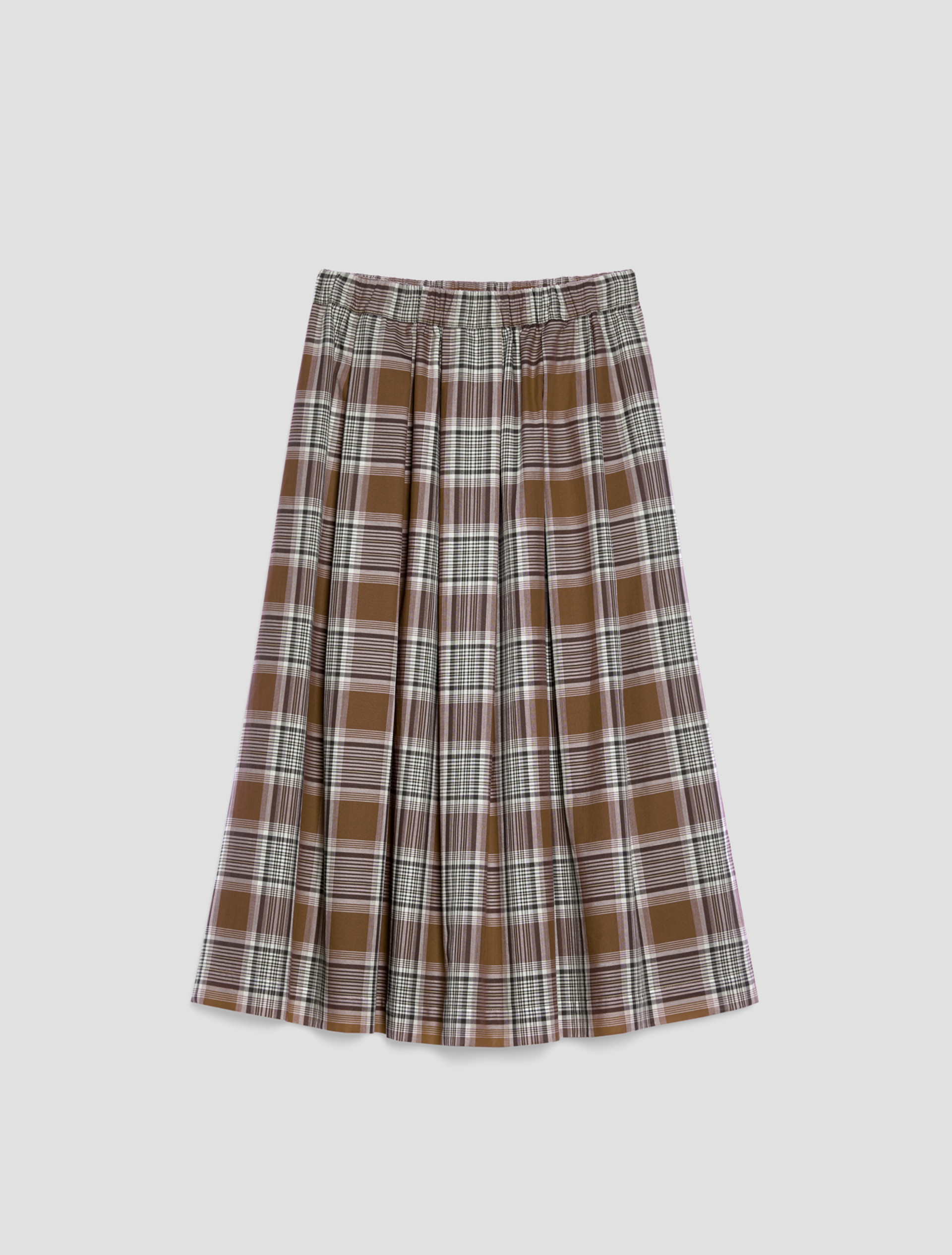 Cotton voile midi skirt - TOBACCO BROWN - pennyblack