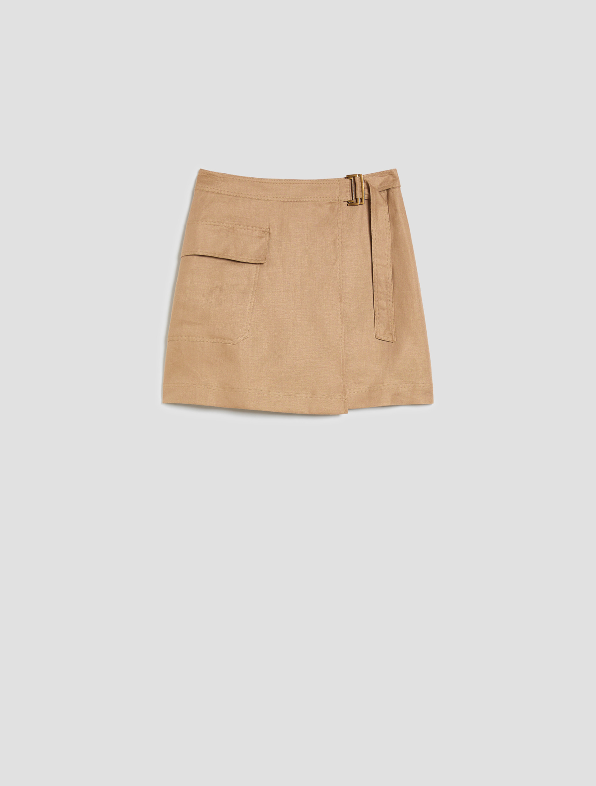 Linen twill skirt - BEIGE - pennyblack