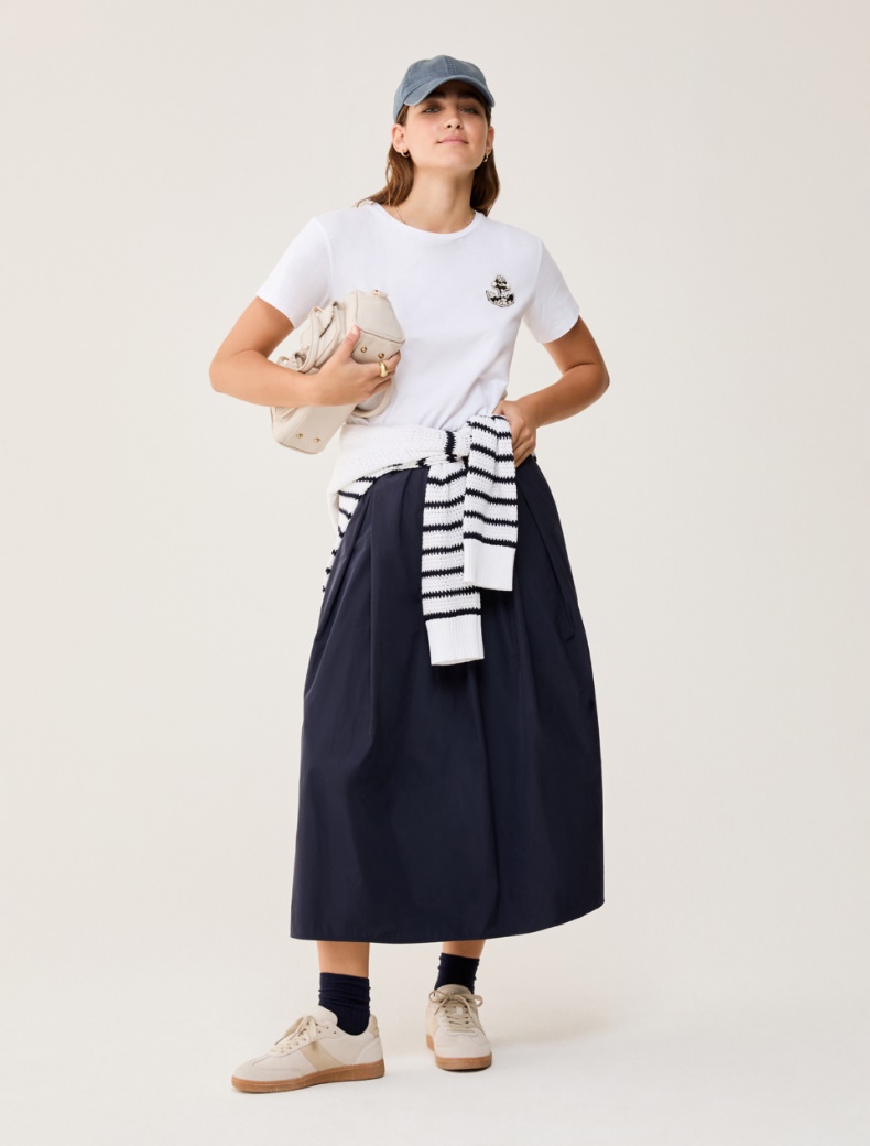 Technical fabric skirt - NAVY - pennyblack