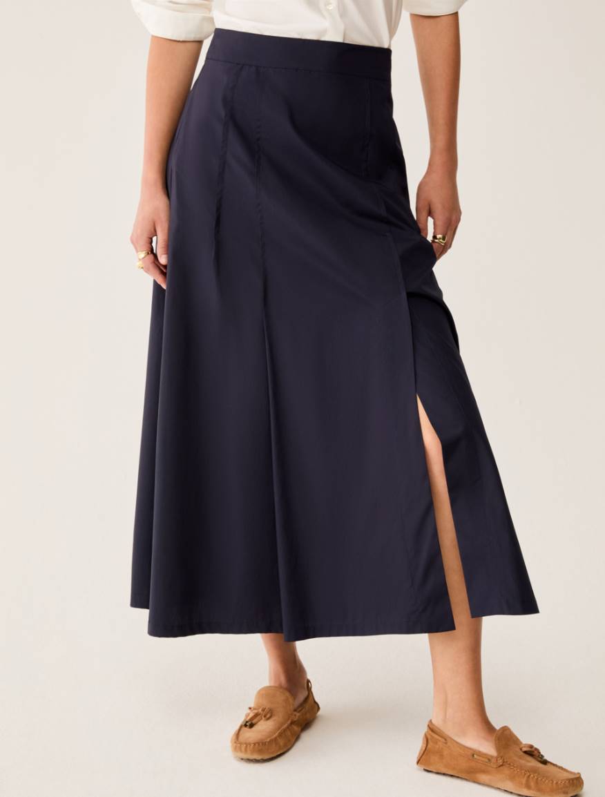 Poplin midi skirt - NAVY - Pennyblack - 4