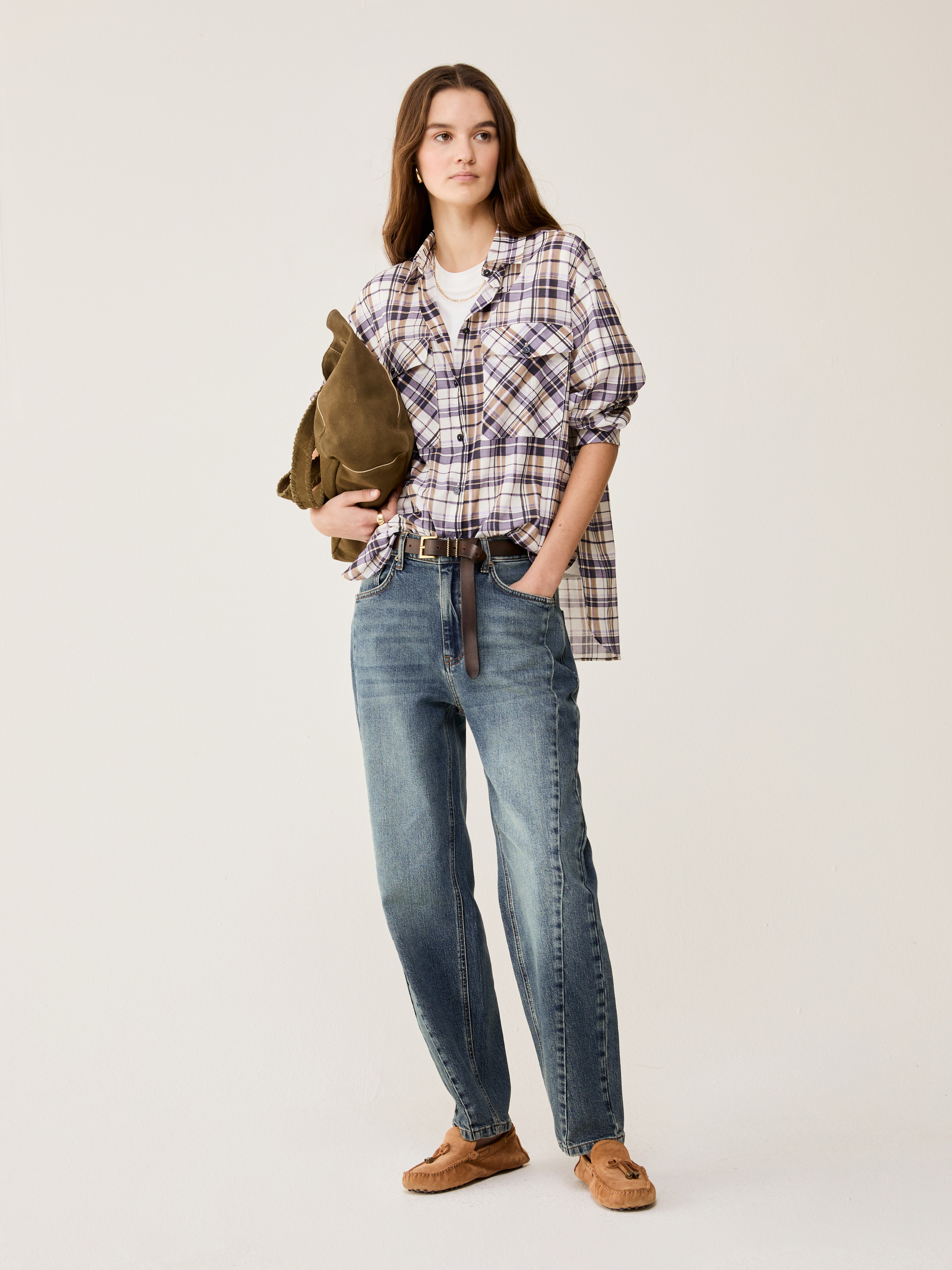 Oversized voile shirt - INDIGO - pennyblack