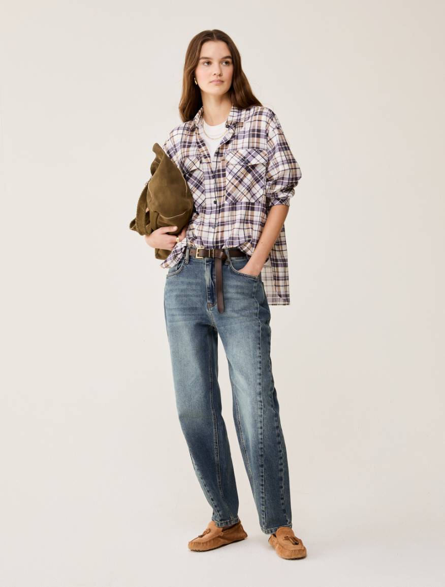 Oversized voile shirt - INDIGO - Pennyblack - 5