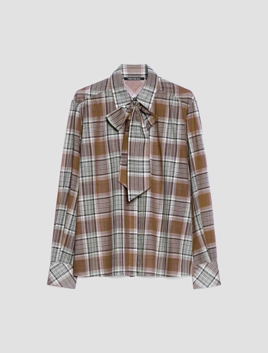 Cotton voile shirt - TOBACCO BROWN - Pennyblack - 2