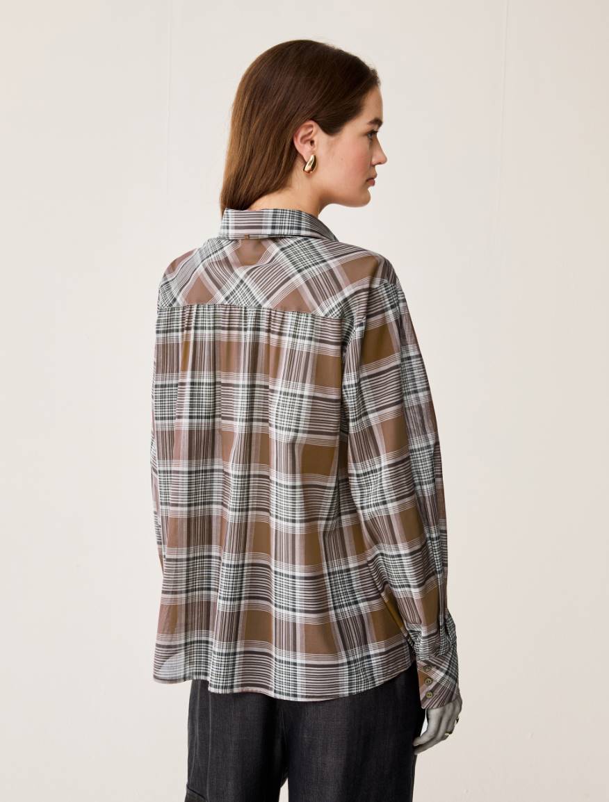 Cotton voile shirt - TOBACCO BROWN - Pennyblack - 3
