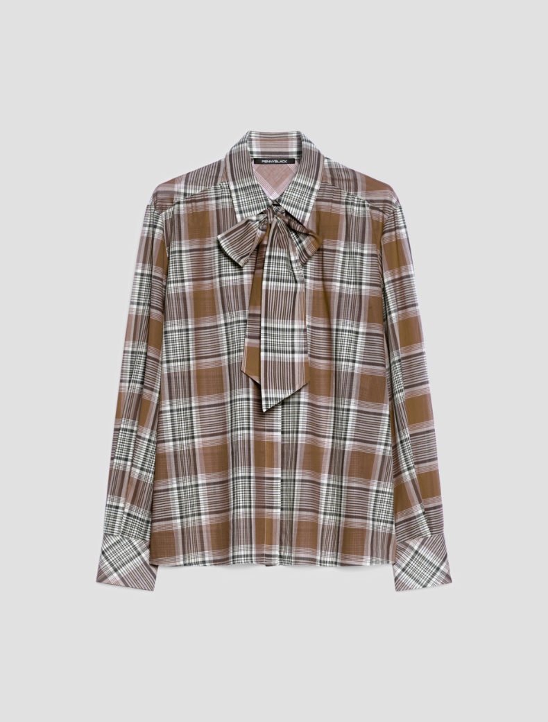 Cotton voile shirt - TOBACCO BROWN - pennyblack