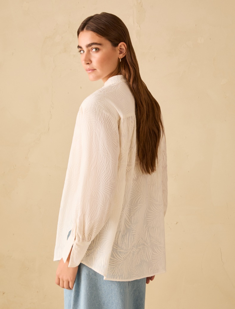 Shirt in embroidered muslin - WHITE - pennyblack