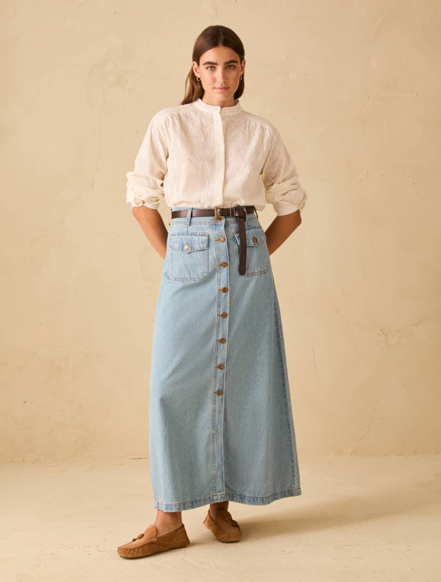Shirt in embroidered muslin - WHITE - Pennyblack - 5