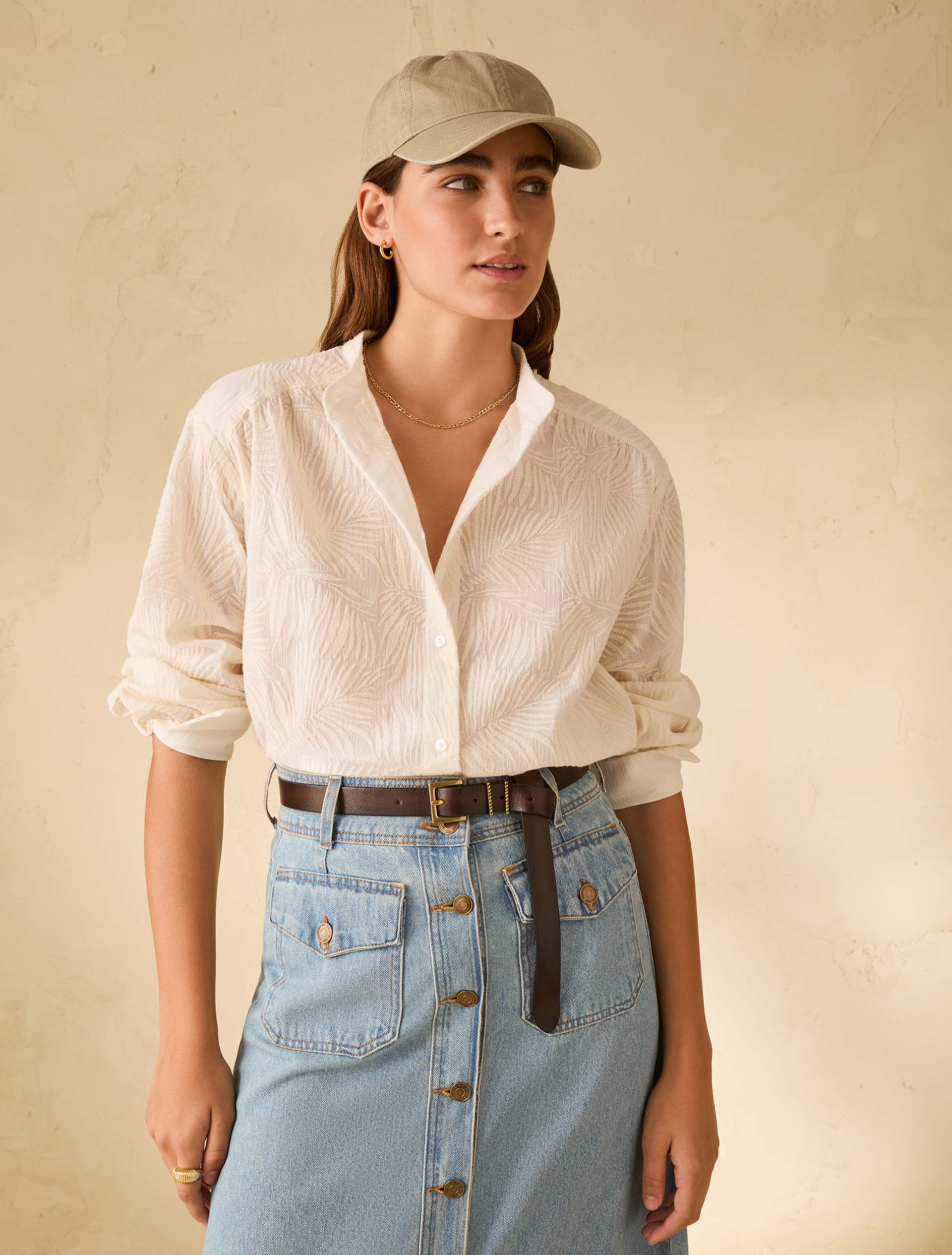 Shirt in embroidered muslin - WHITE - pennyblack