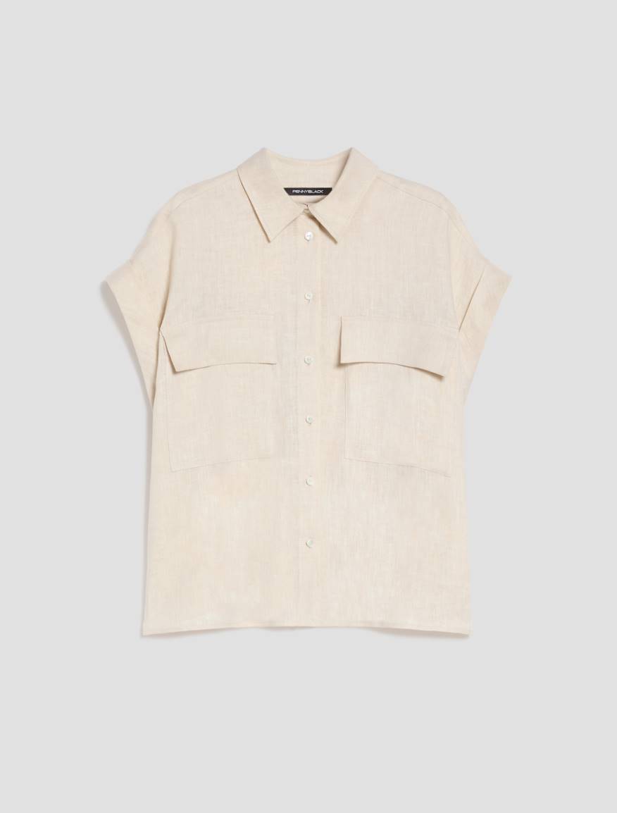 Pure linen shirt - ECRU - Pennyblack - 2