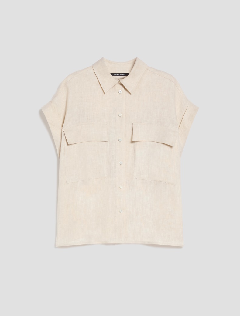 Pure linen shirt - ECRU - pennyblack