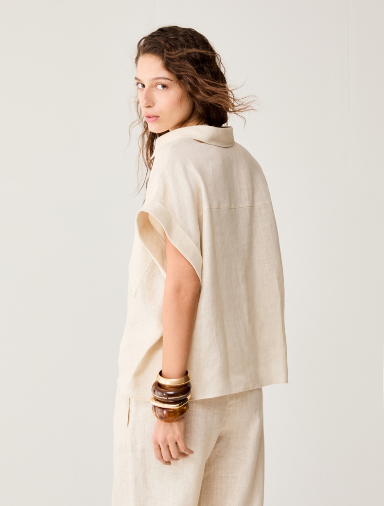 Pure linen shirt - ECRU - pennyblack