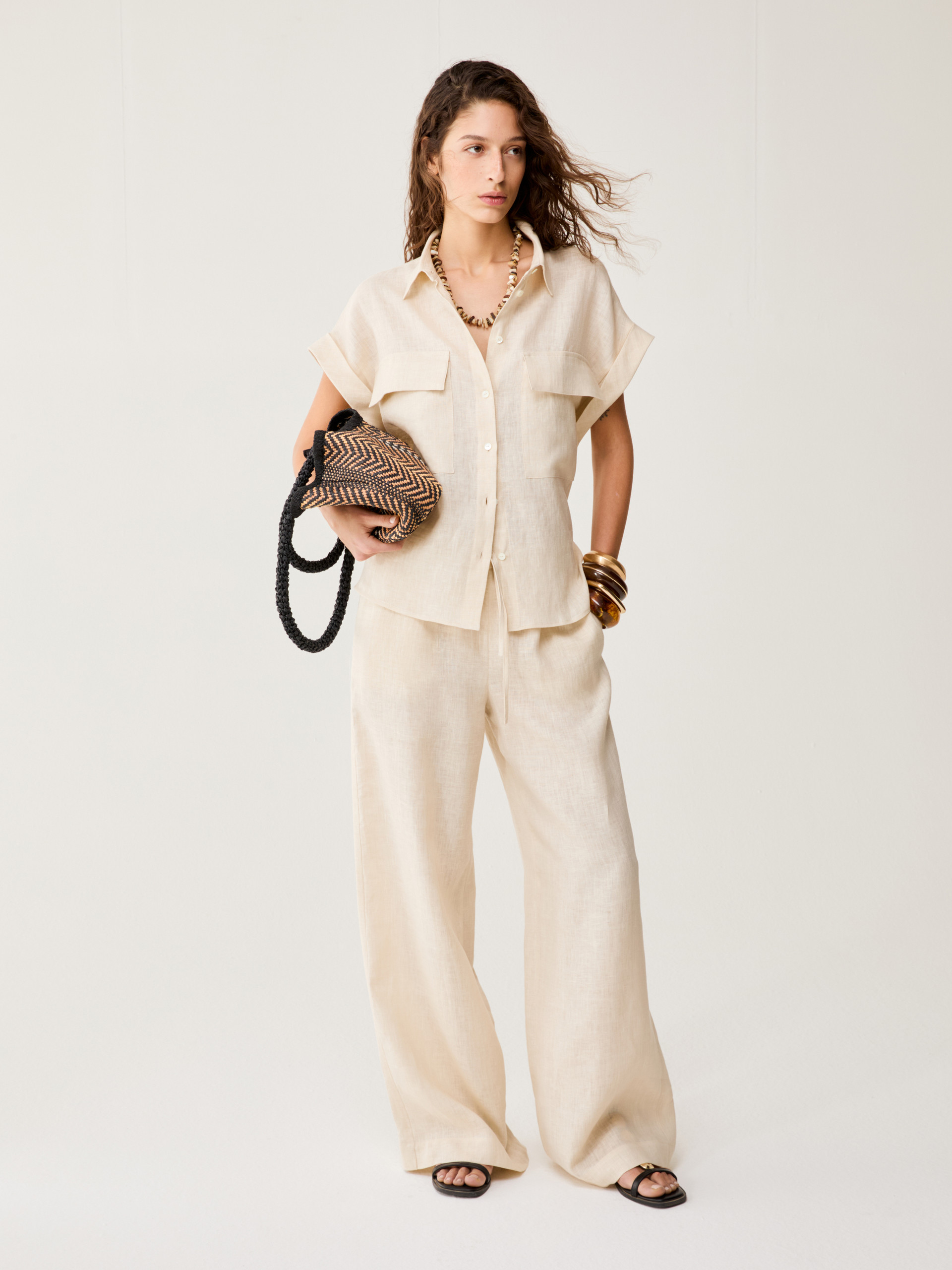 Pure linen shirt - ECRU - pennyblack