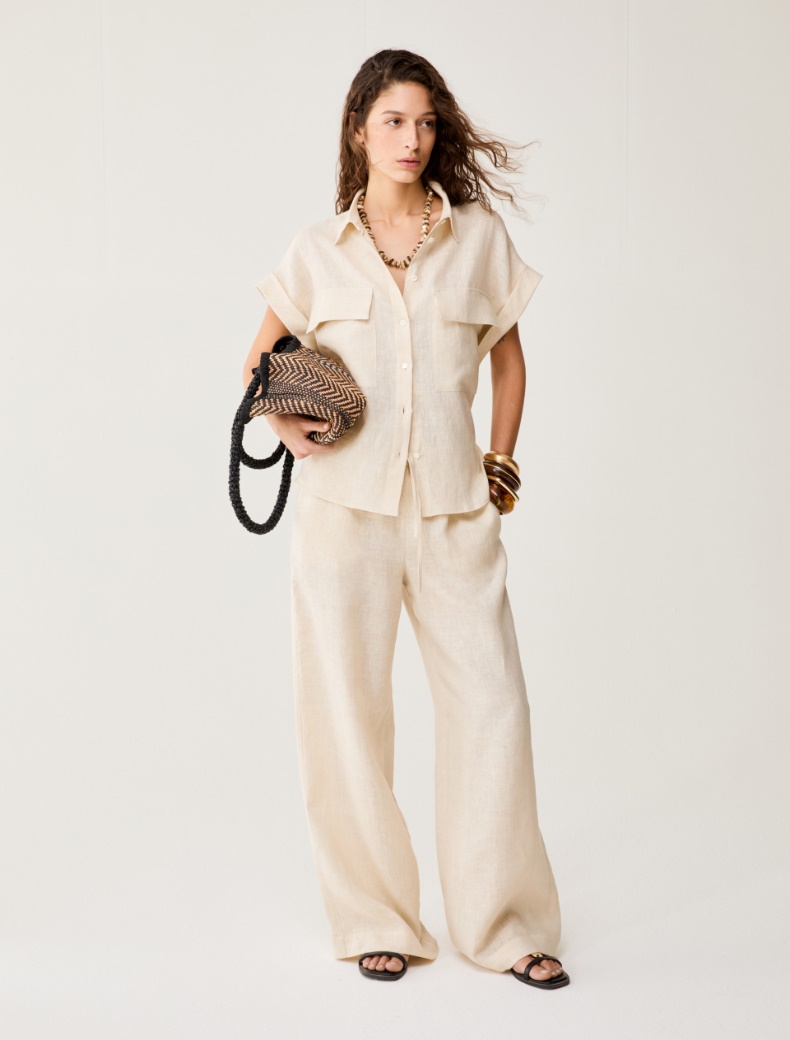 Pure linen shirt - ECRU - pennyblack