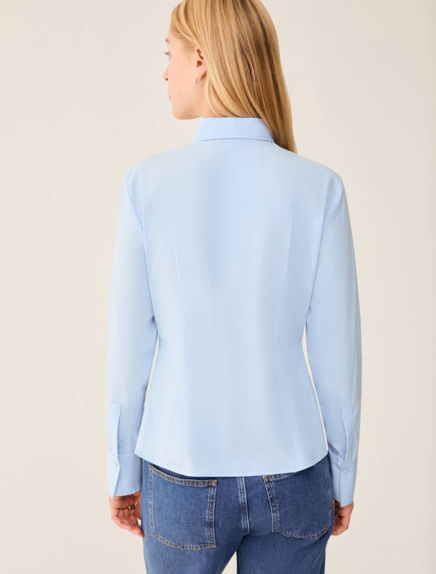 Slim poplin shirt - LIGHT BLUE - Pennyblack - 3
