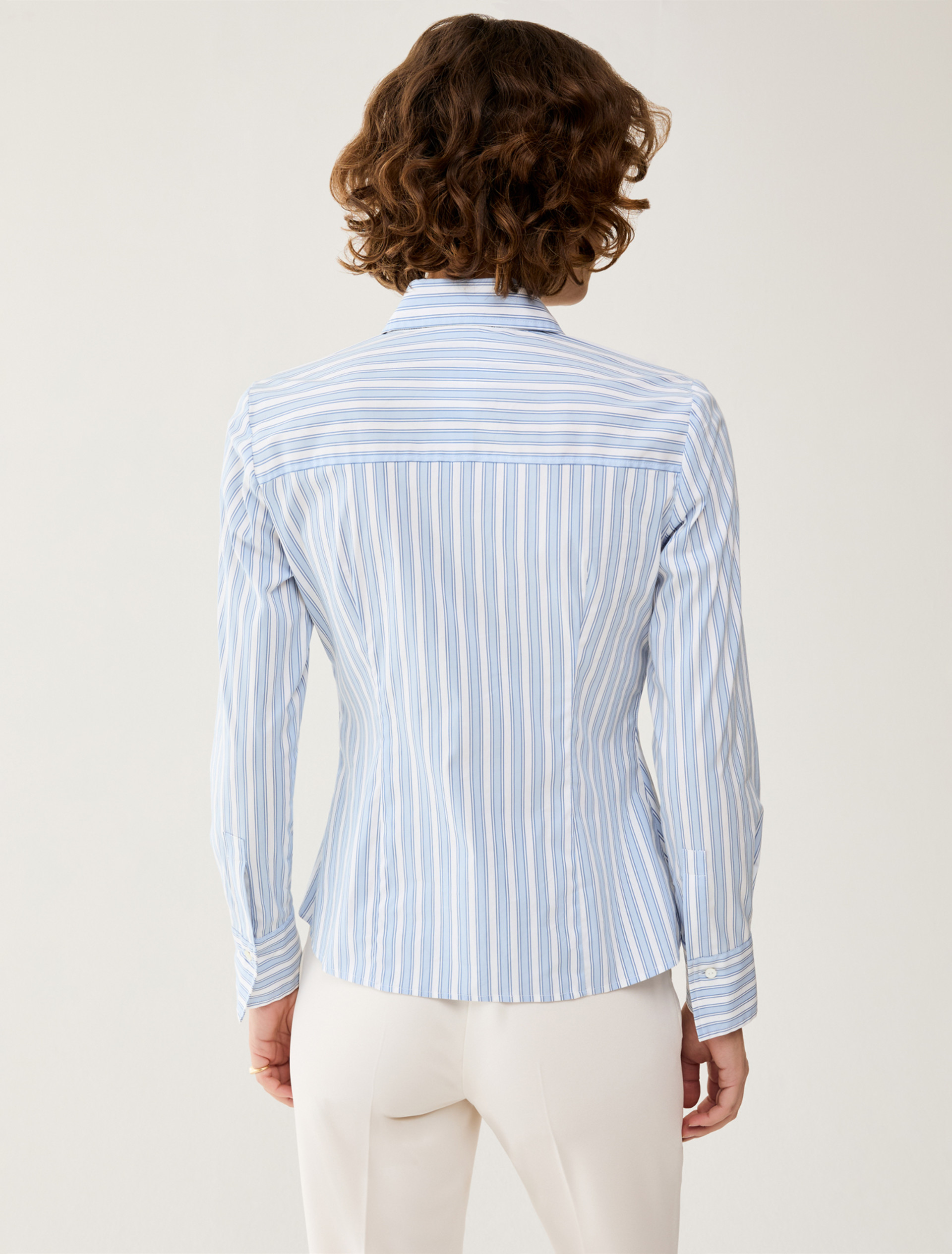 Slim poplin shirt - LIGHT BLUE - pennyblack
