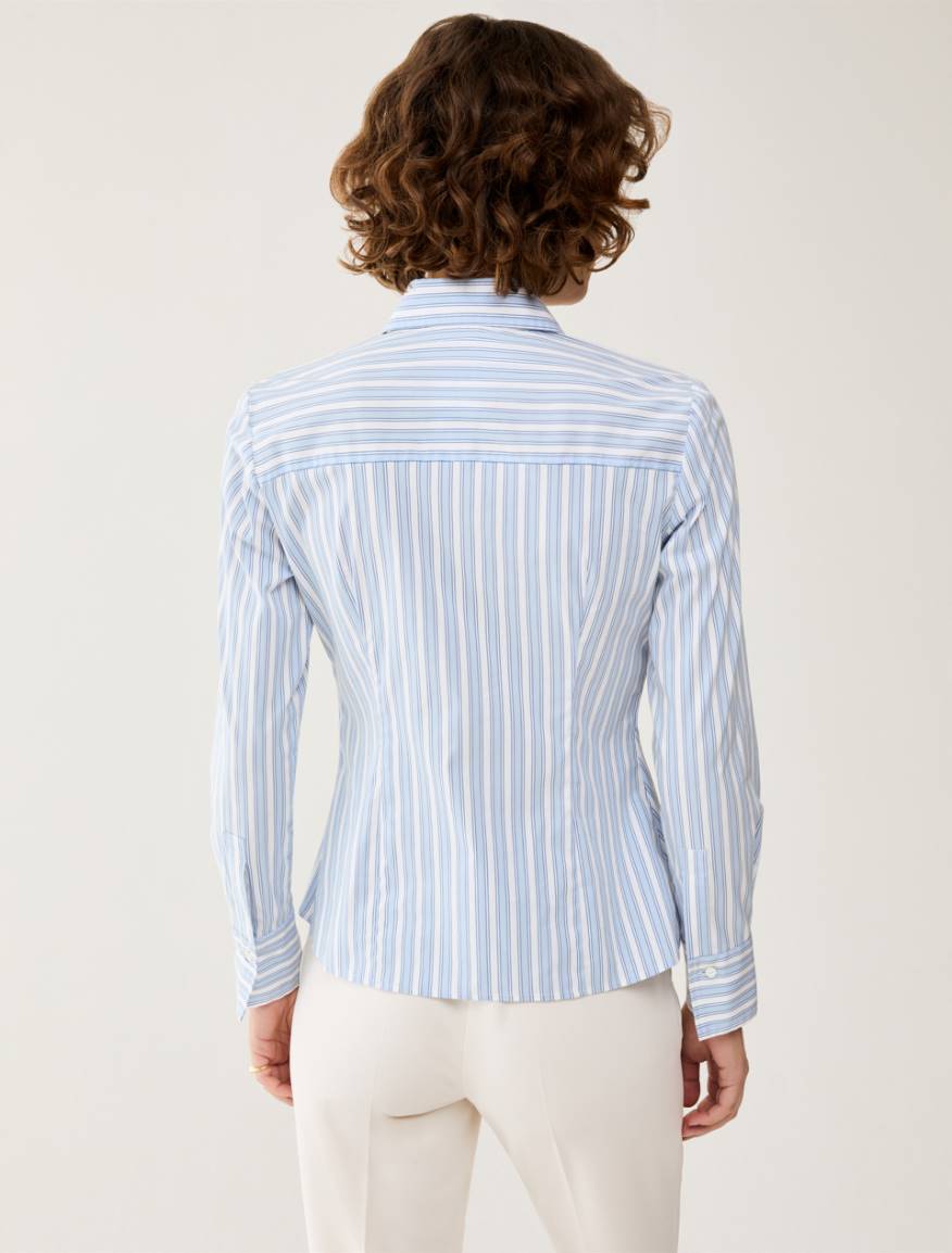 Slim poplin shirt - LIGHT BLUE - Pennyblack - 3