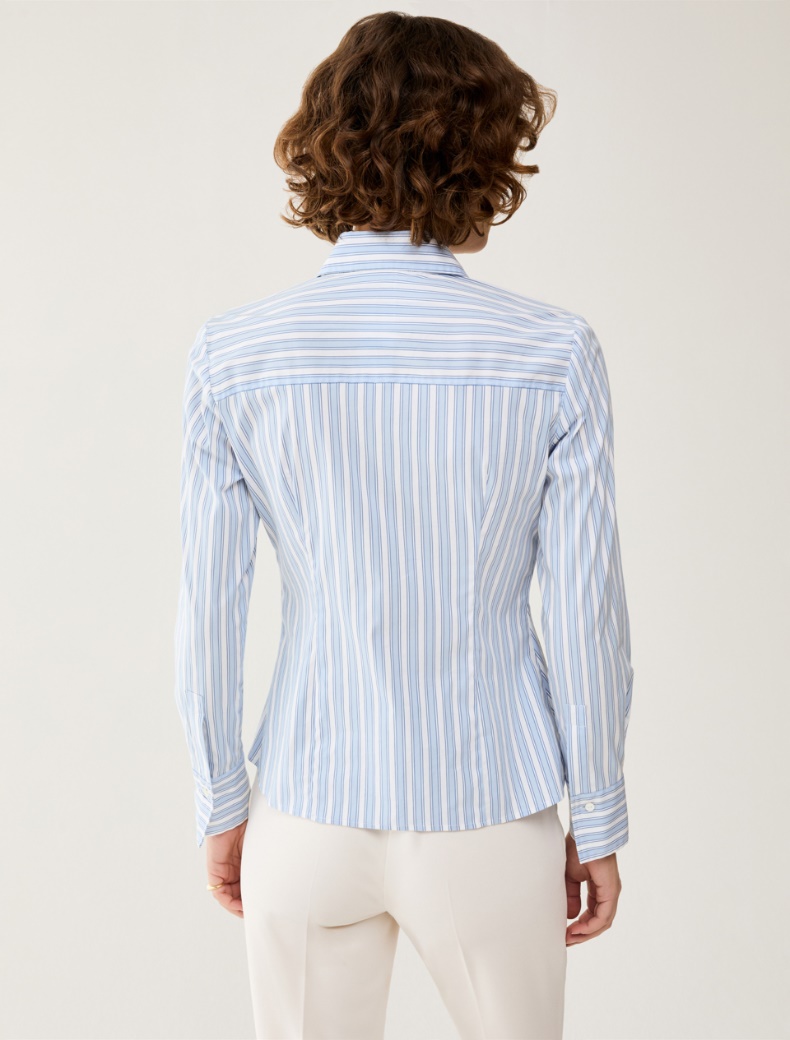 Slim poplin shirt - LIGHT BLUE - pennyblack