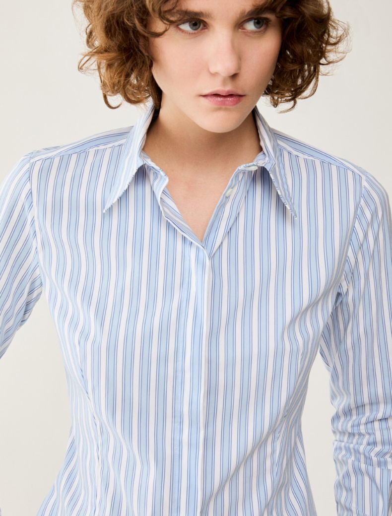 Slim poplin shirt - LIGHT BLUE - pennyblack