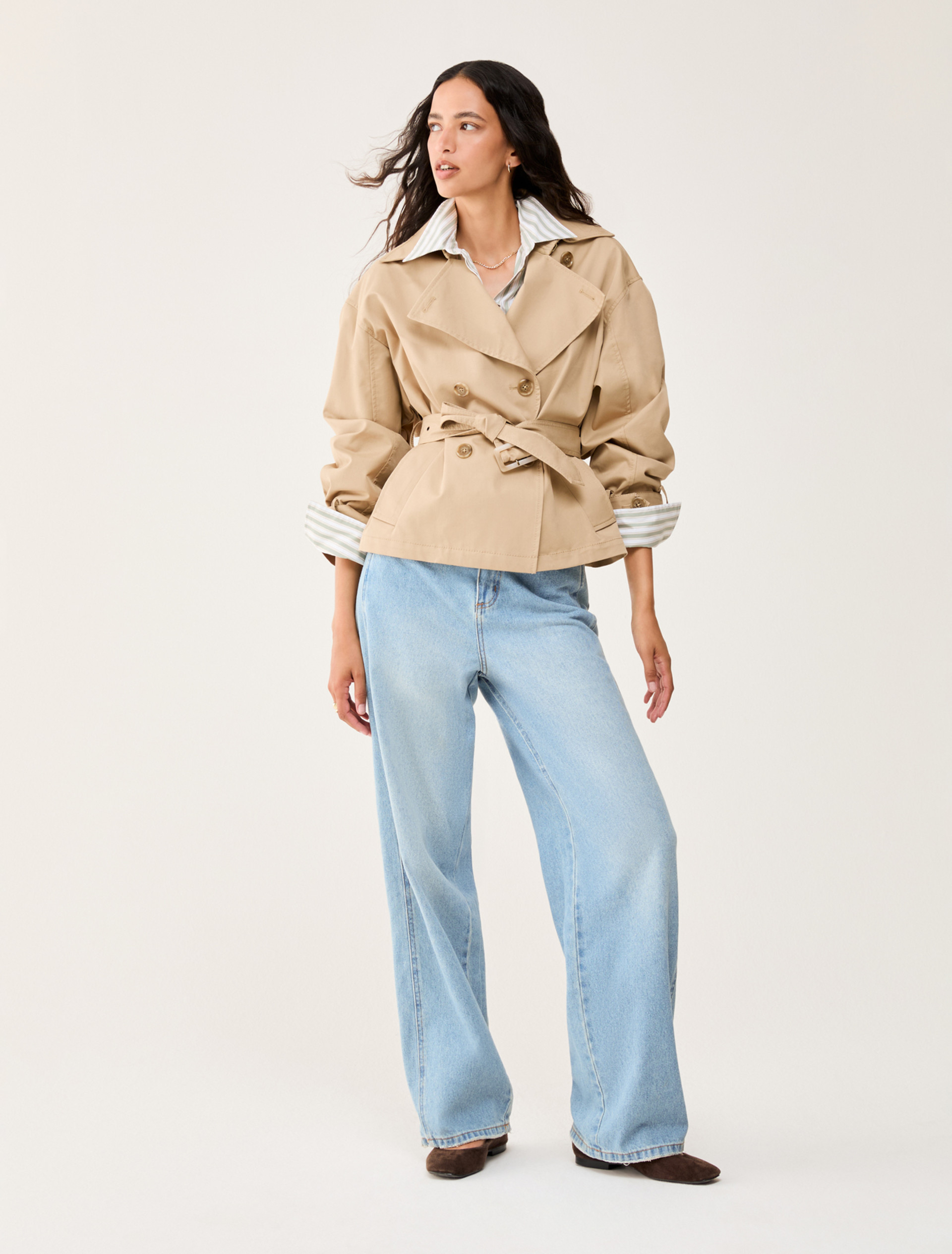 Slim poplin shirt - GREEN - pennyblack