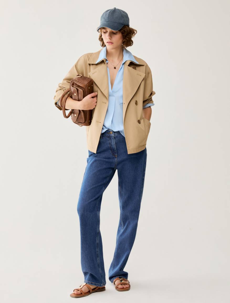 Crêpe de Chine blouse - SKY BLUE - Pennyblack - 5