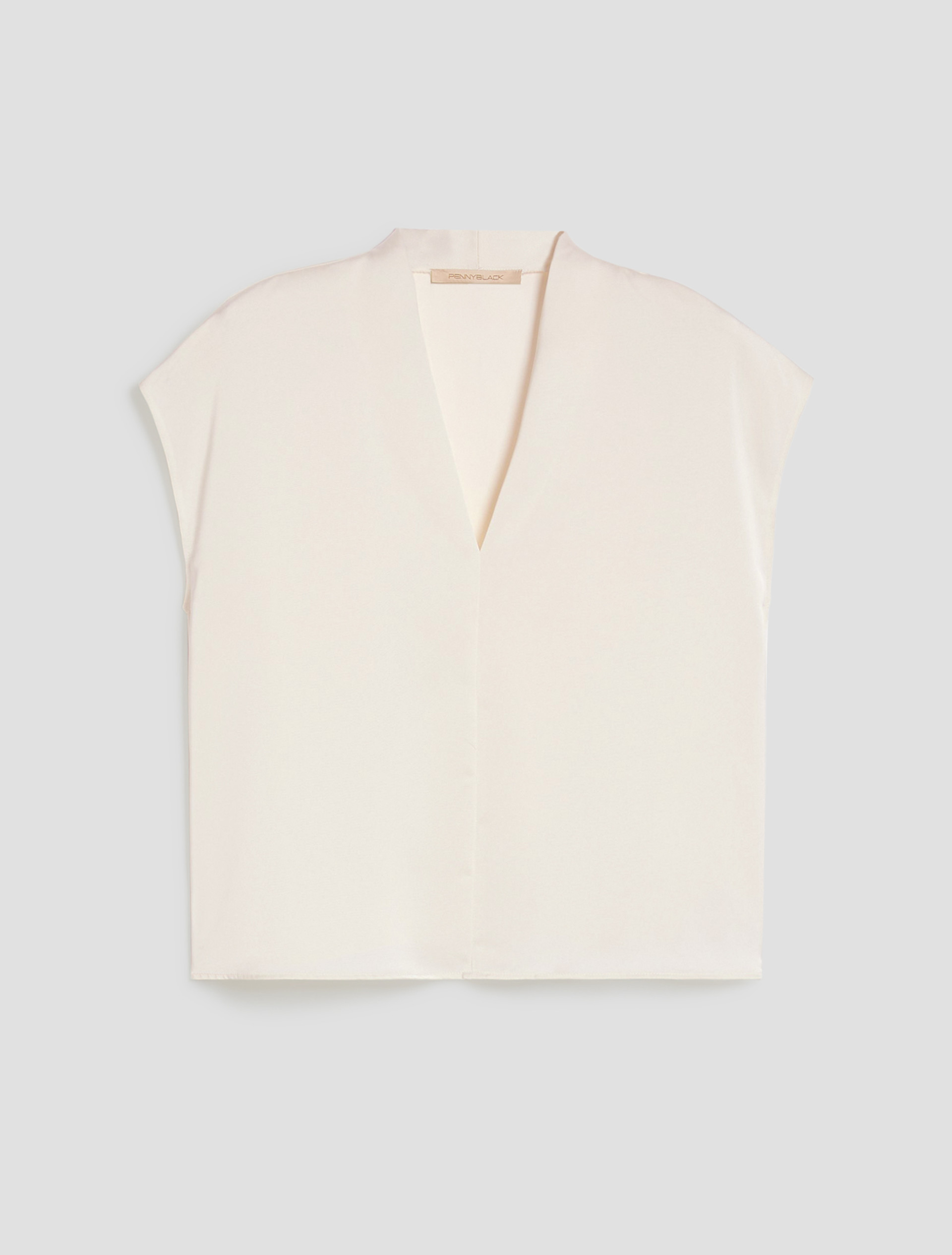 Double satin blouse - IVORY - pennyblack
