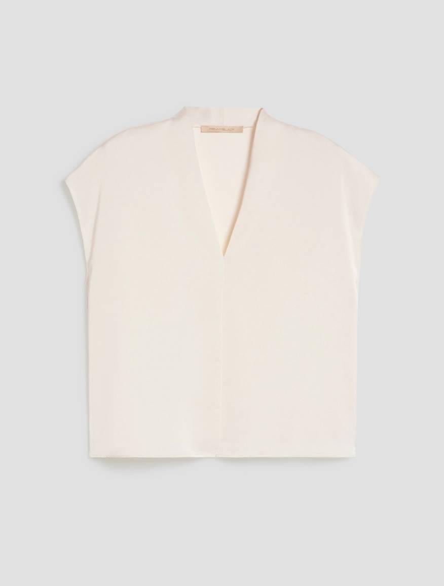 Double satin blouse - IVORY - Pennyblack - 2