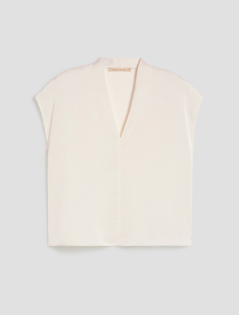 Double satin blouse - IVORY - pennyblack
