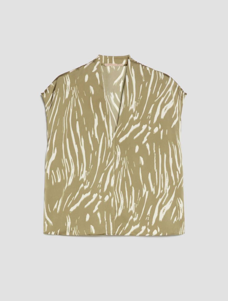 Double satin blouse - GREEN - Pennyblack - 2