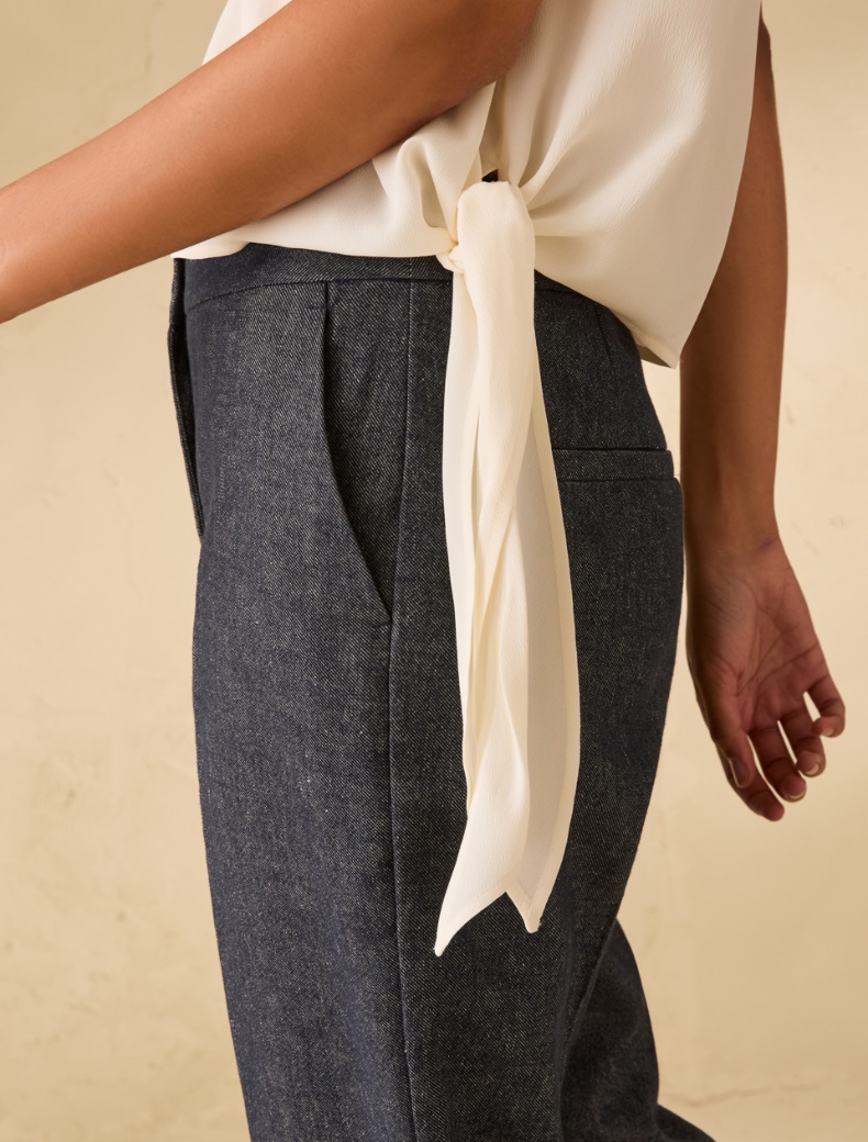 Crêpe de Chine T-shirt - IVORY - pennyblack