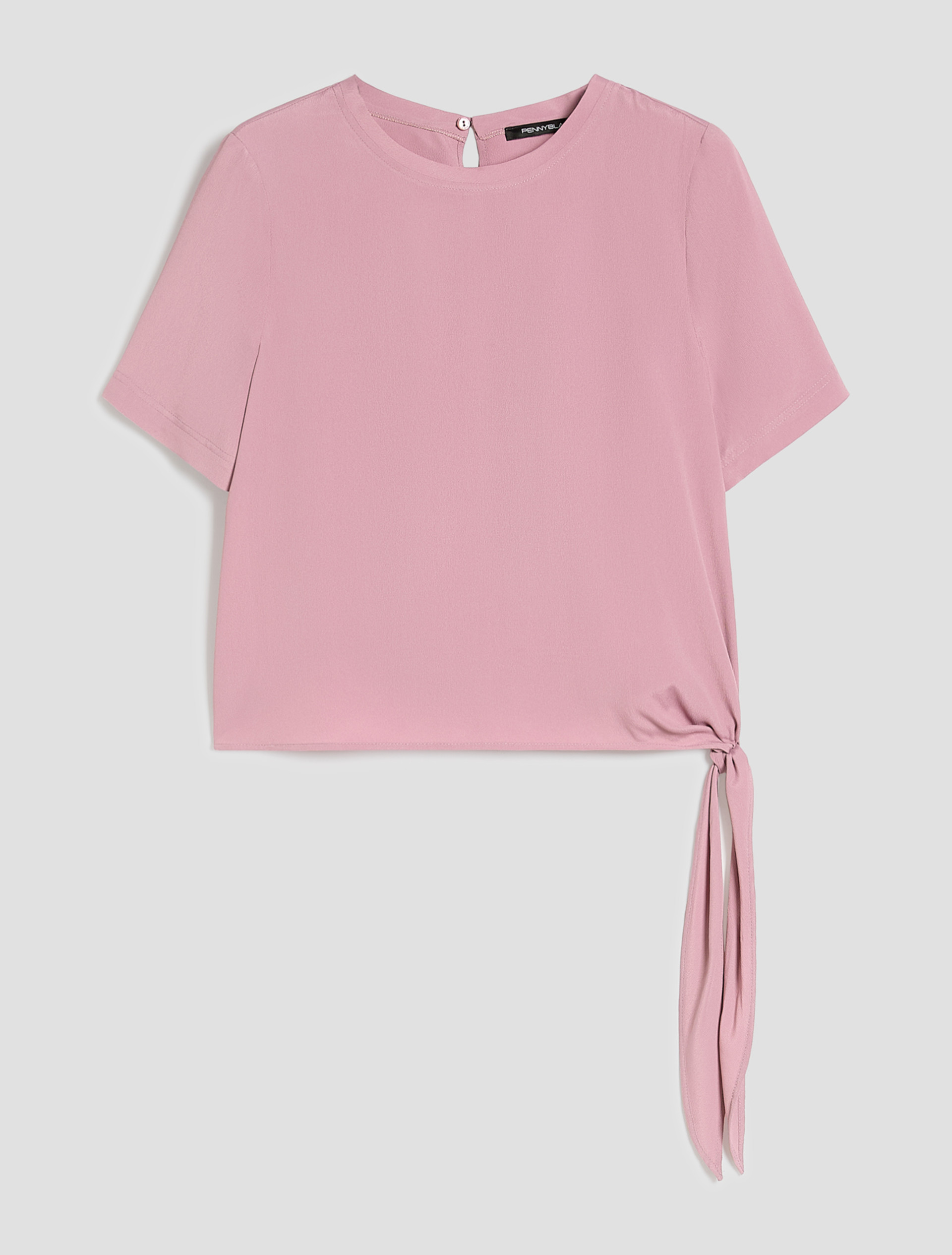 Crêpe de Chine T-shirt - MAUVE - pennyblack