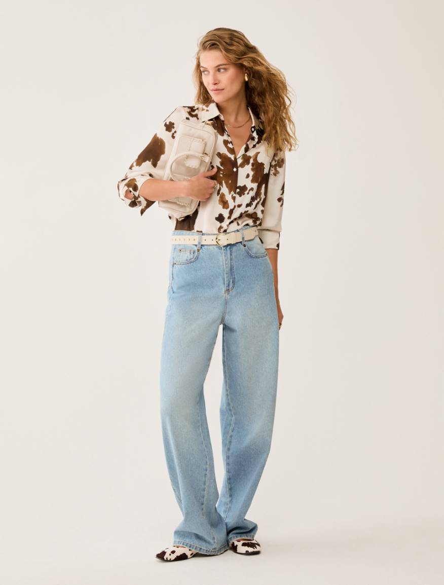 Fluid satin shirt - IVORY - Pennyblack - 5