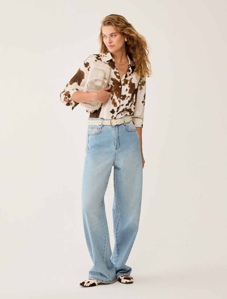 Fluid satin shirt - IVORY - pennyblack