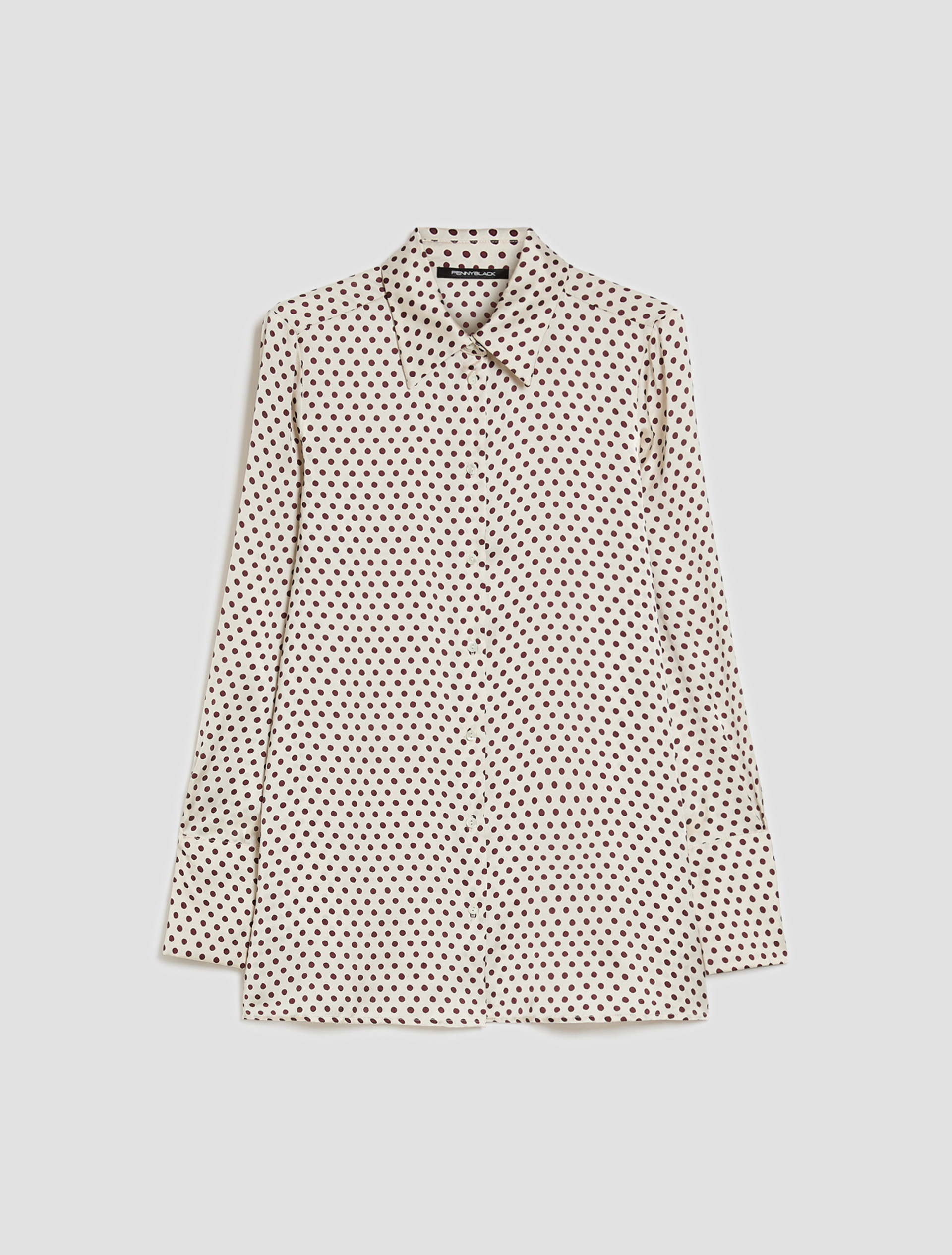 Fluid satin shirt - IVORY - pennyblack