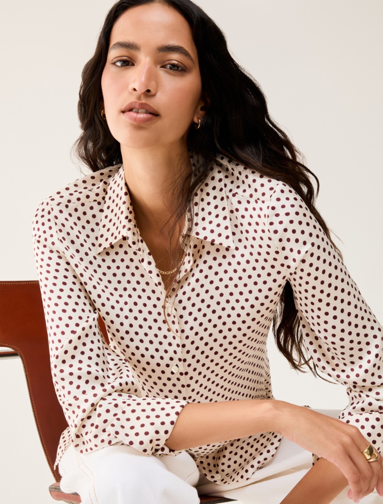 Fluid satin shirt - IVORY - pennyblack