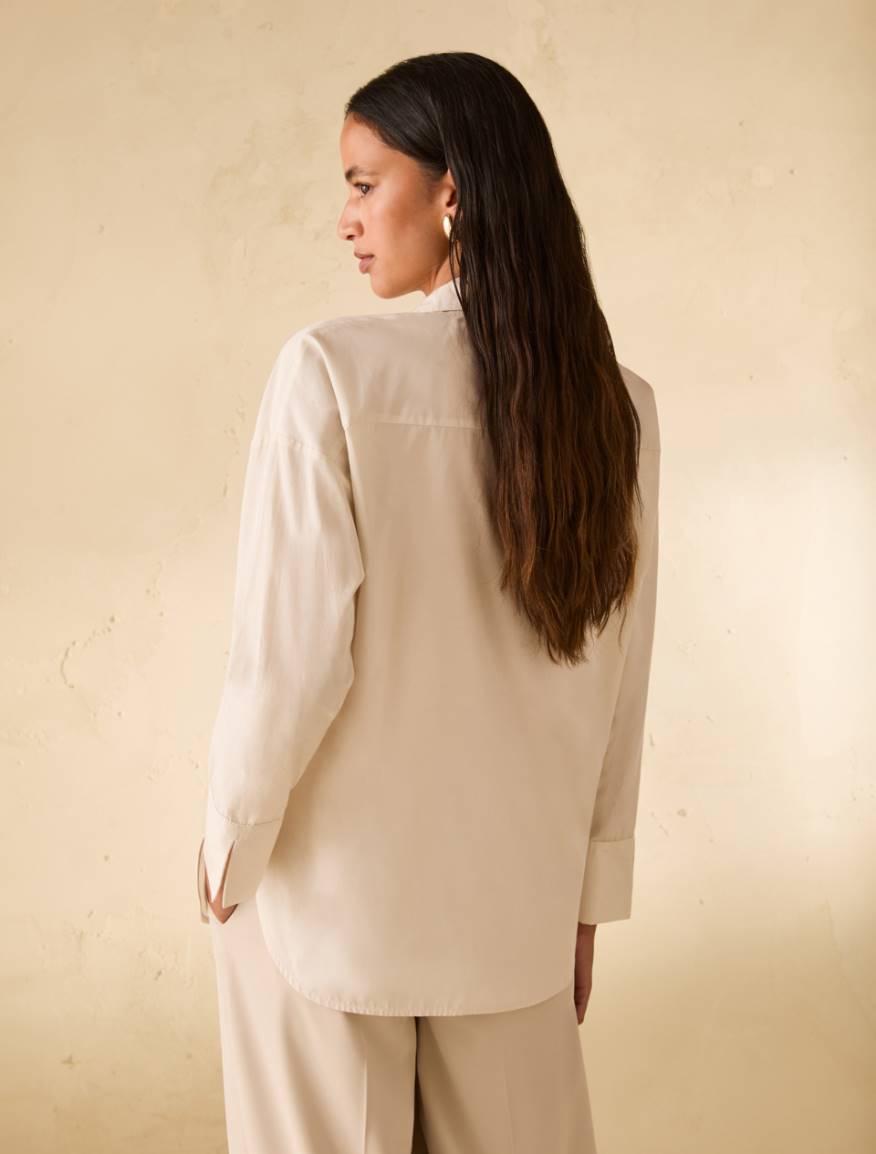 Taffeta shirt - IVORY - Pennyblack - 3