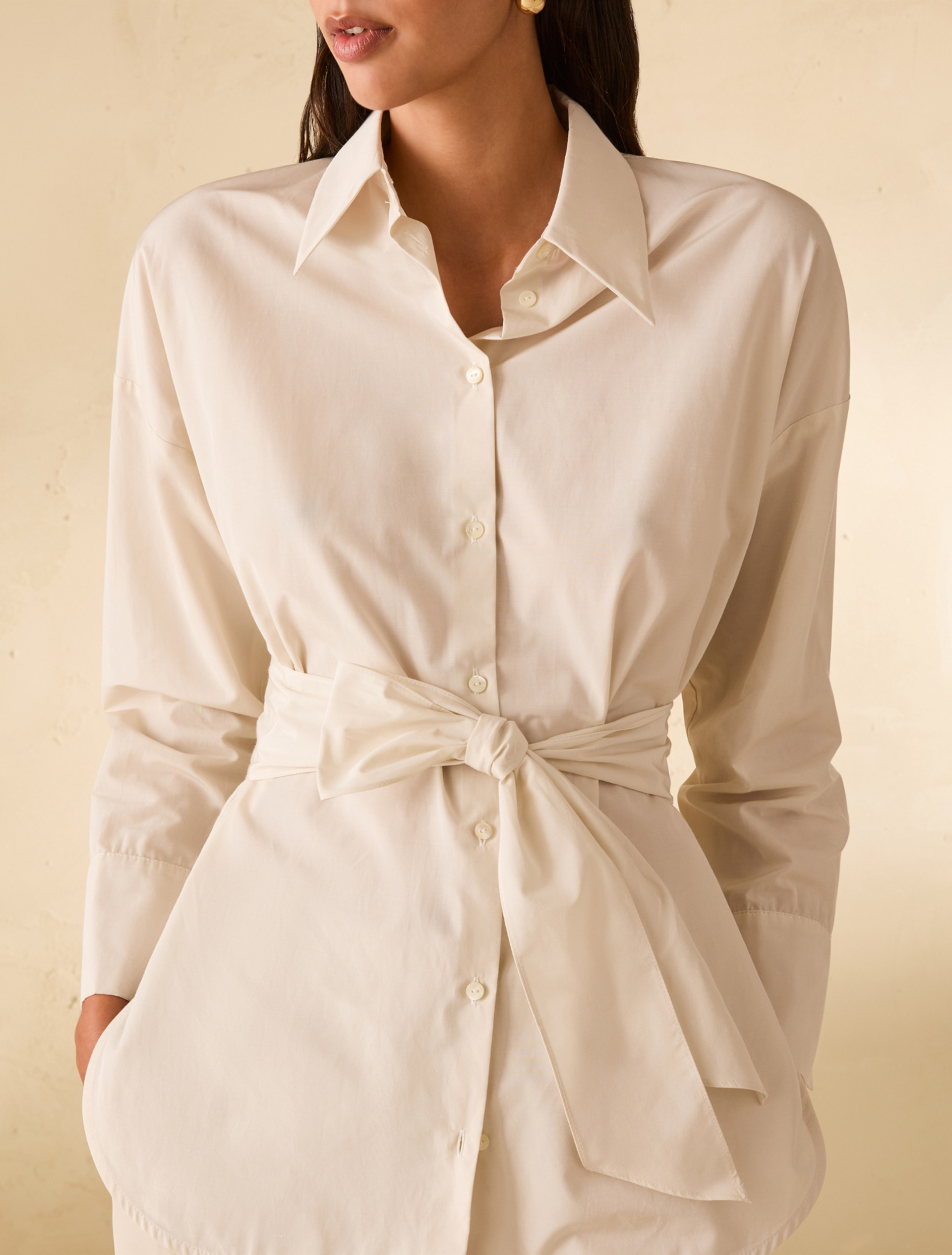 Taffeta shirt - IVORY - pennyblack