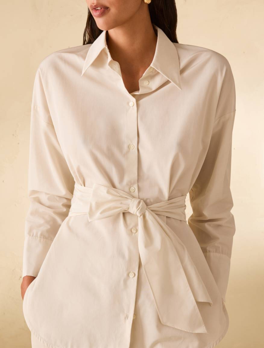Taffeta shirt - IVORY - Pennyblack - 4