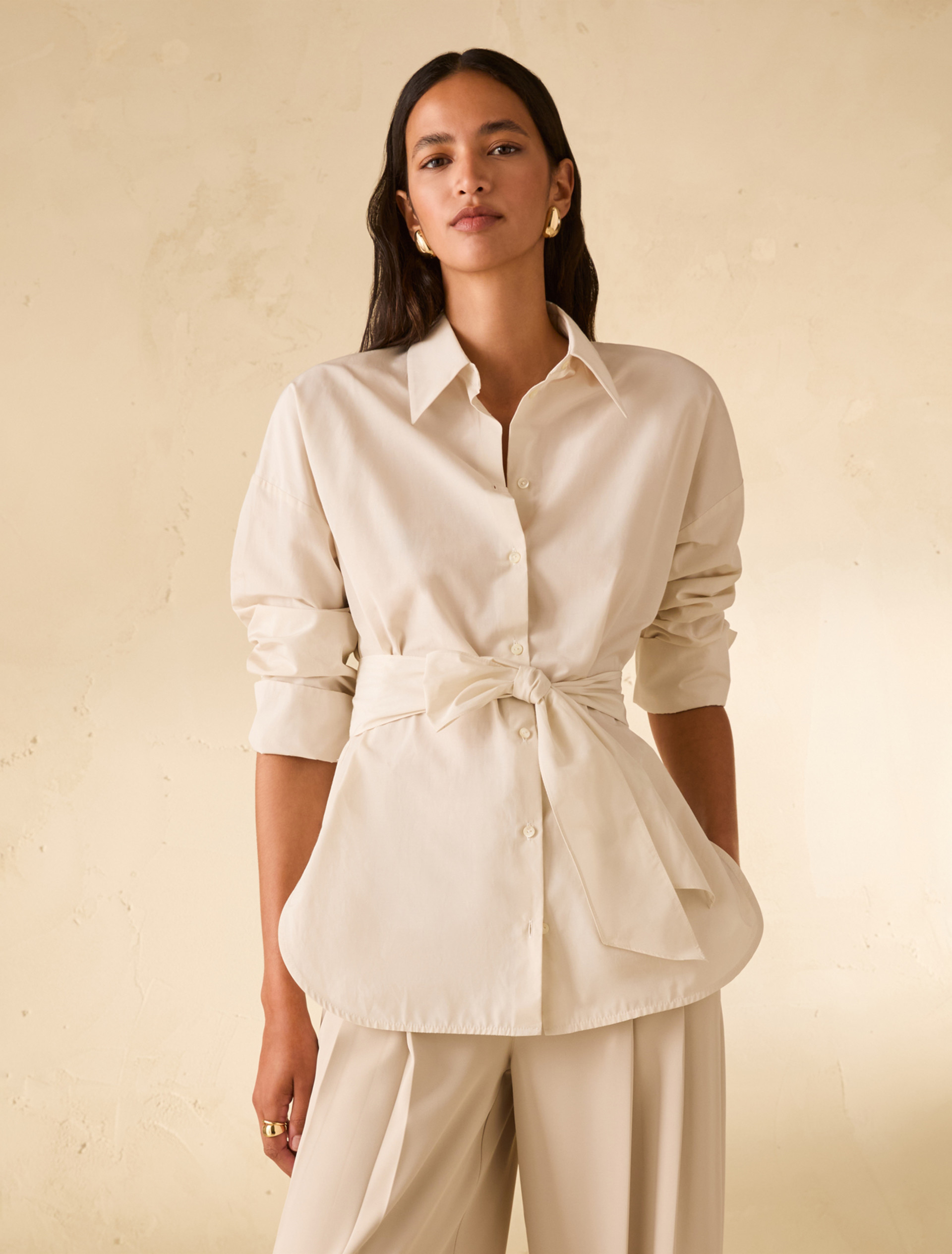 Taffeta shirt - IVORY - pennyblack