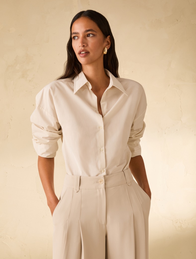 Taffeta shirt - IVORY - pennyblack