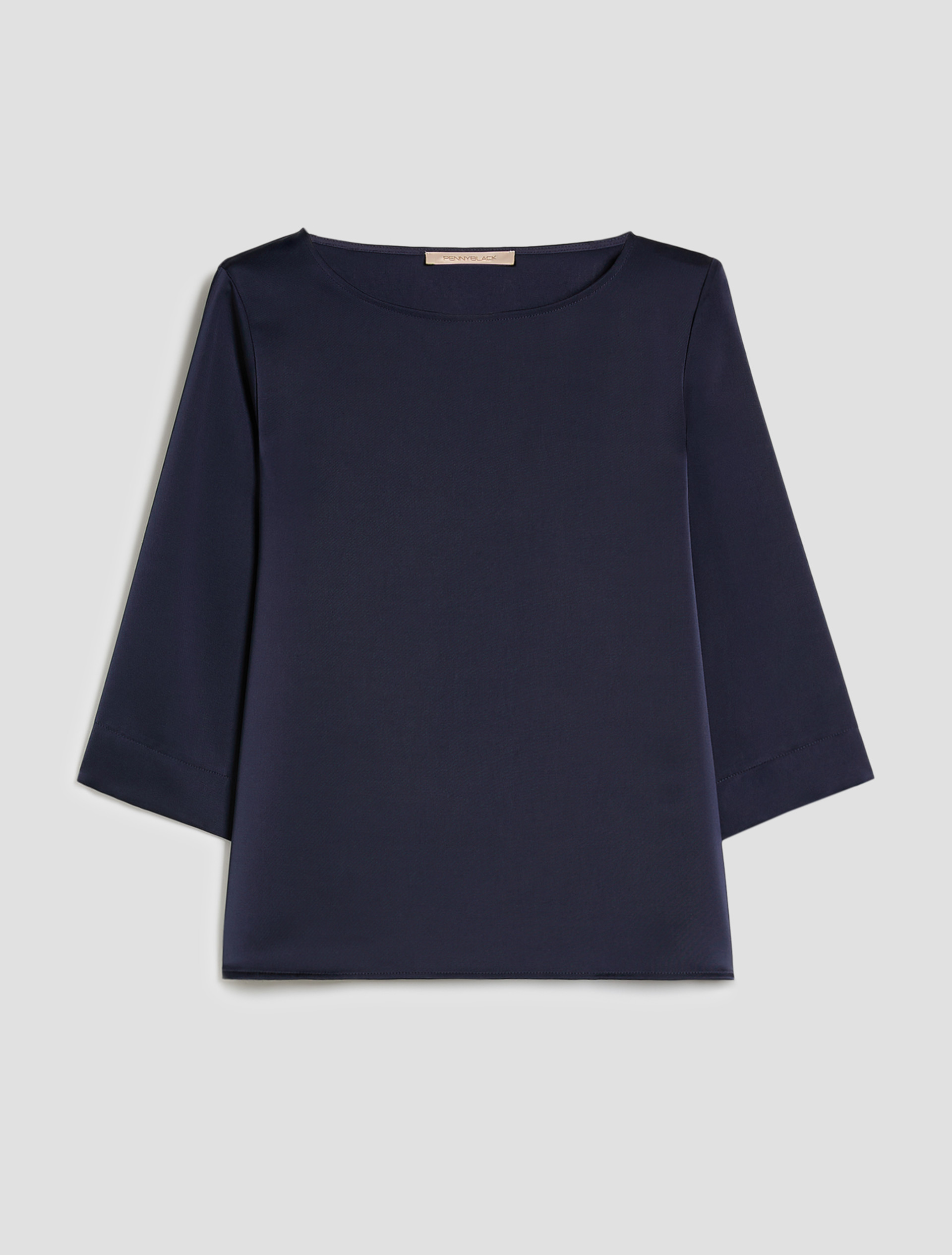 Double satin T-shirt - NAVY - pennyblack