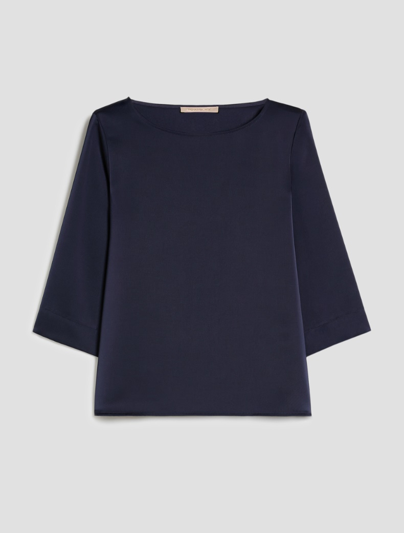 Double satin T-shirt - NAVY - pennyblack